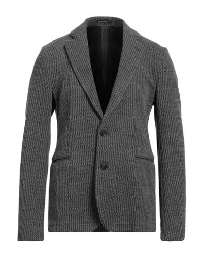 Emporio Armani Man Blazer Grey Size 42 Acrylic, Virgin Wool, Viscose, Polyamide, Elastane