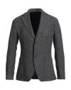 Emporio Armani Man Blazer Grey Size 44 Virgin Wool, Cotton, Viscose, Polyamide, Elastane In Gray