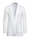 Emporio Armani Man Blazer Ivory Size 40 Cotton, Polyamide In White