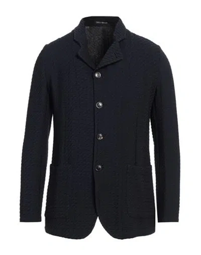 EMPORIO ARMANI EMPORIO ARMANI MAN BLAZER MIDNIGHT BLUE SIZE 36 VISCOSE, VIRGIN WOOL, POLYAMIDE, ELASTANE