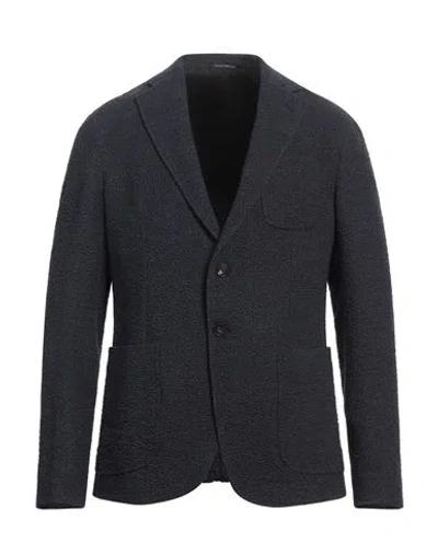 Emporio Armani Man Blazer Midnight Blue Size 40 Virgin Wool, Elastane