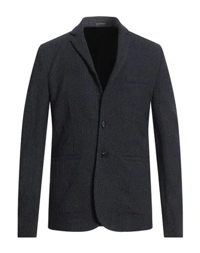 Emporio Armani Man Blazer Midnight Blue Size 42 Virgin Wool, Elastane