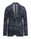 Emporio Armani Man Blazer Midnight Blue Size 40 Polyester, Elastane In Blue