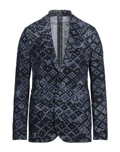 Emporio Armani Man Blazer Midnight Blue Size 40 Polyester, Elastane