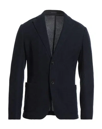 Emporio Armani Man Blazer Navy Size 40 Wool In Navy Blue