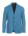 Emporio Armani Man Blazer Slate Blue Size 46 Virgin Wool In Blue