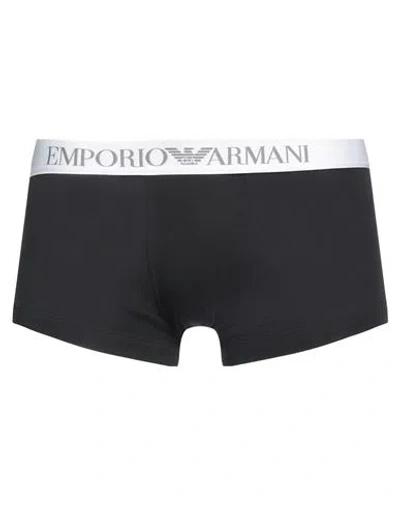 Emporio Armani Man Boxer Black Size S Cotton, Elastane