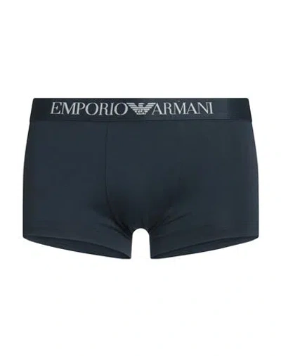 Emporio Armani Man Boxer Navy Blue Size L Cotton, Elastane, Polyamide, Polyester