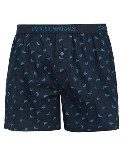 Emporio Armani Man Boxer Navy Blue Size Xxl Cotton, Polyester, Elastane