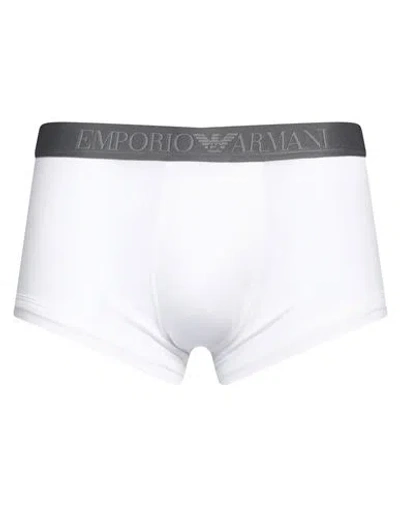 Emporio Armani Man Boxer White Size S Cotton, Elastane