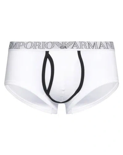 Emporio Armani Man Boxer White Size S Cotton, Elastane