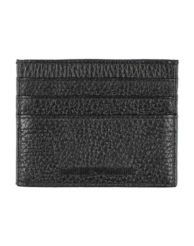 Emporio Armani Man Cardholder Black Size - Calfskin