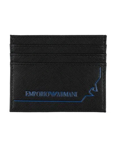 Emporio Armani Man Cardholder Black Size - Leather