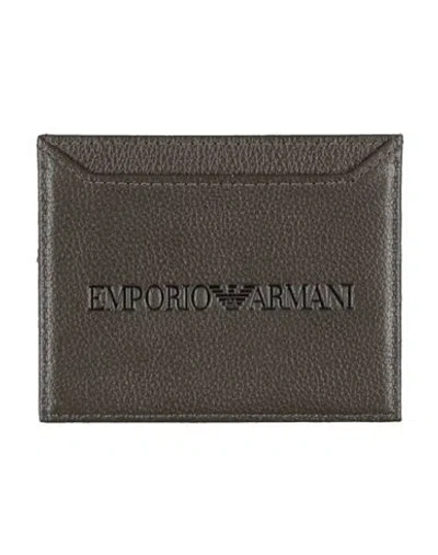 Emporio Armani Man Cardholder Dark Green Size - Leather