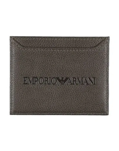 Emporio Armani Man Cardholder Dark Green Size - Leather