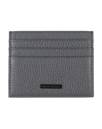 Emporio Armani Man Cardholder Lead Size - Cow Leather In Gray