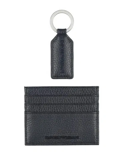 Emporio Armani Man Cardholder Midnight Blue Size - Leather