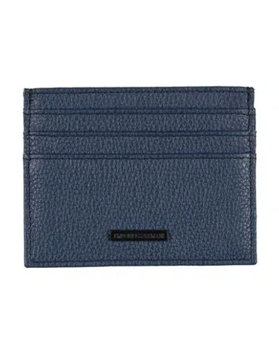 Emporio Armani Man Cardholder Midnight Blue Size - Leather