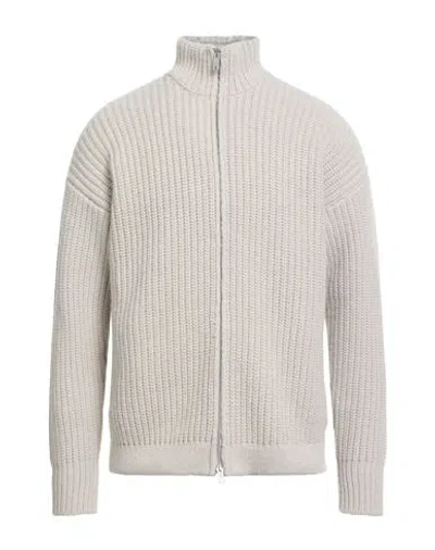 Emporio Armani Man Cardigan Beige Size L Wool, Polyamide In Gray