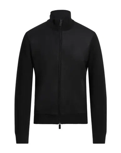 Emporio Armani Man Cardigan Black Size L Wool, Polyamide