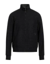 Emporio Armani Man Cardigan Charcoal Size 42 Wool, Cotton In Grey