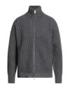 Emporio Armani Man Cardigan Charcoal Size M Wool, Viscose In Gray