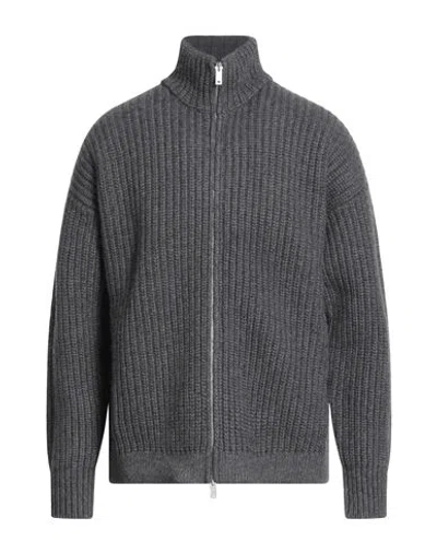 Emporio Armani Man Cardigan Charcoal Size M Wool, Viscose In Gray