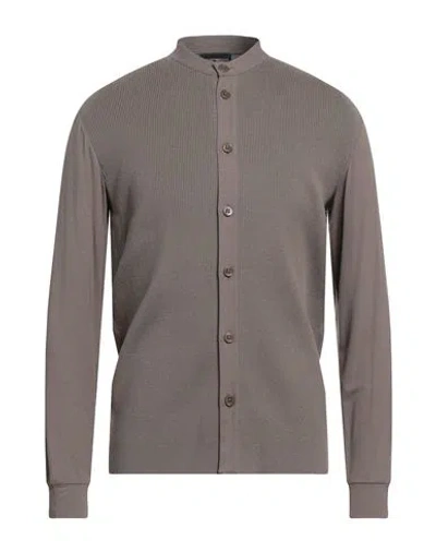 Emporio Armani Man Cardigan Khaki Size L Viscose, Elastane, Cotton In Beige