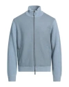 Emporio Armani Man Cardigan Light Blue Size M Wool, Polyamide