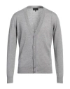 Emporio Armani Man Cardigan Light Grey Size 48 Virgin Wool In Grey