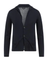 Emporio Armani Man Cardigan Midnight Blue Size 48 Virgin Wool