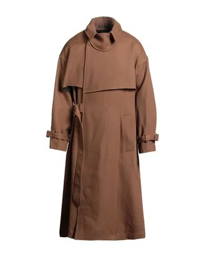 Emporio Armani Man Coat Brown Size 46 Virgin Wool
