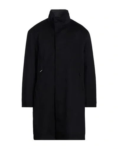 Emporio Armani Man Coat Midnight Blue Size 48 Virgin Wool, Polyester