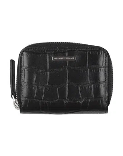 Emporio Armani Man Coin Purse Black Size - Calfskin