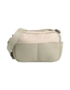 Emporio Armani Man Cross-body Bag Taupe Size - Cow Leather, Polyamide In Grey