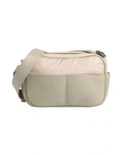 Emporio Armani Man Cross-body Bag Taupe Size - Cow Leather, Polyamide In Grey