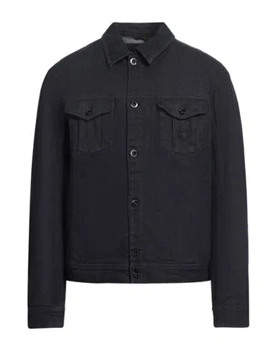 Emporio Armani Man Denim Outerwear Blue Size 48 Cotton, Elastane