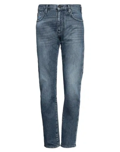 Emporio Armani Man Jeans Blue Size 31w-34l Cotton, Elastane