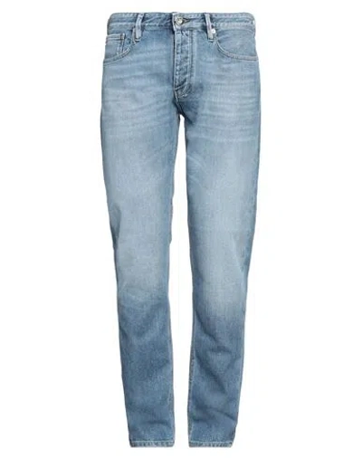 Emporio Armani Man Jeans Blue Size 32w-32l Cotton, Elastomultiester