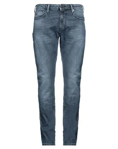 Emporio Armani Man Jeans Blue Size 34w-34l Cotton, Elastane