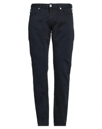 Emporio Armani Man Jeans Midnight Blue Size 33w-34l Cotton, Elastane