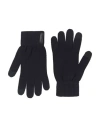 Emporio Armani Man Gloves Midnight Blue Size Xl Virgin Wool, Cow Leather In Blue
