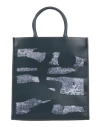 Emporio Armani Man Handbag Midnight Blue Size - Leather, Textile Fibers In Blue