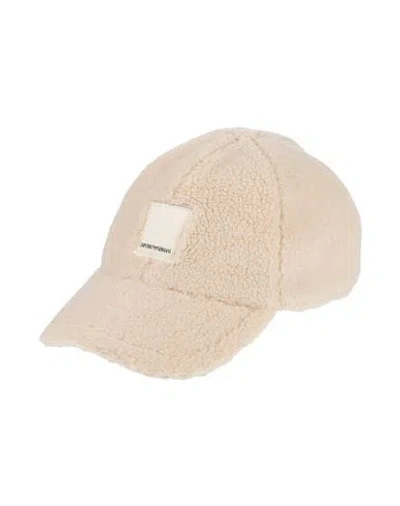 Emporio Armani Man Hat Beige Size L Polyester