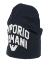 Emporio Armani Man Hat Black Size L Virgin Wool, Acrylic In Black