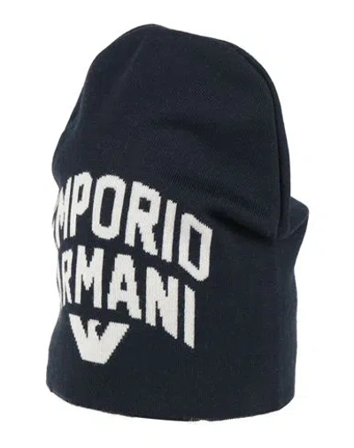 Emporio Armani Man Hat Black Size L Virgin Wool, Acrylic