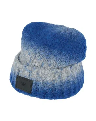 Emporio Armani Man Hat Blue Size L Acetate, Wool, Polyamide