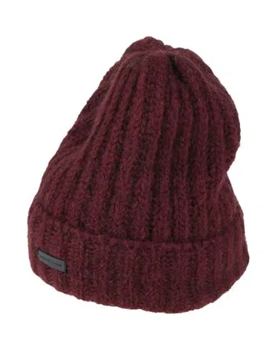 Emporio Armani Man Hat Burgundy Size M Acrylic, Polyamide, Wool, Mohair Wool In Red
