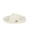 Emporio Armani Man Hat Cream Size 7 ⅜ Linen, Polyester, Paper Yarn In White
