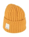 Emporio Armani Man Hat Marigold Size S/m Wool, Polyamide In Yellow